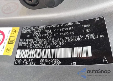 2017 Lexus Rx 350 z USA, uszkodzony, nr VIN 2T2ZZMCA2HC078396